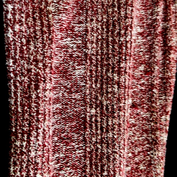 LIKE NEW MOSSIMO SWEATER KNIT MOCK TURTLE NECK MINI DRESS - MAROON/WHITE SIZE L - Picture 6 of 6